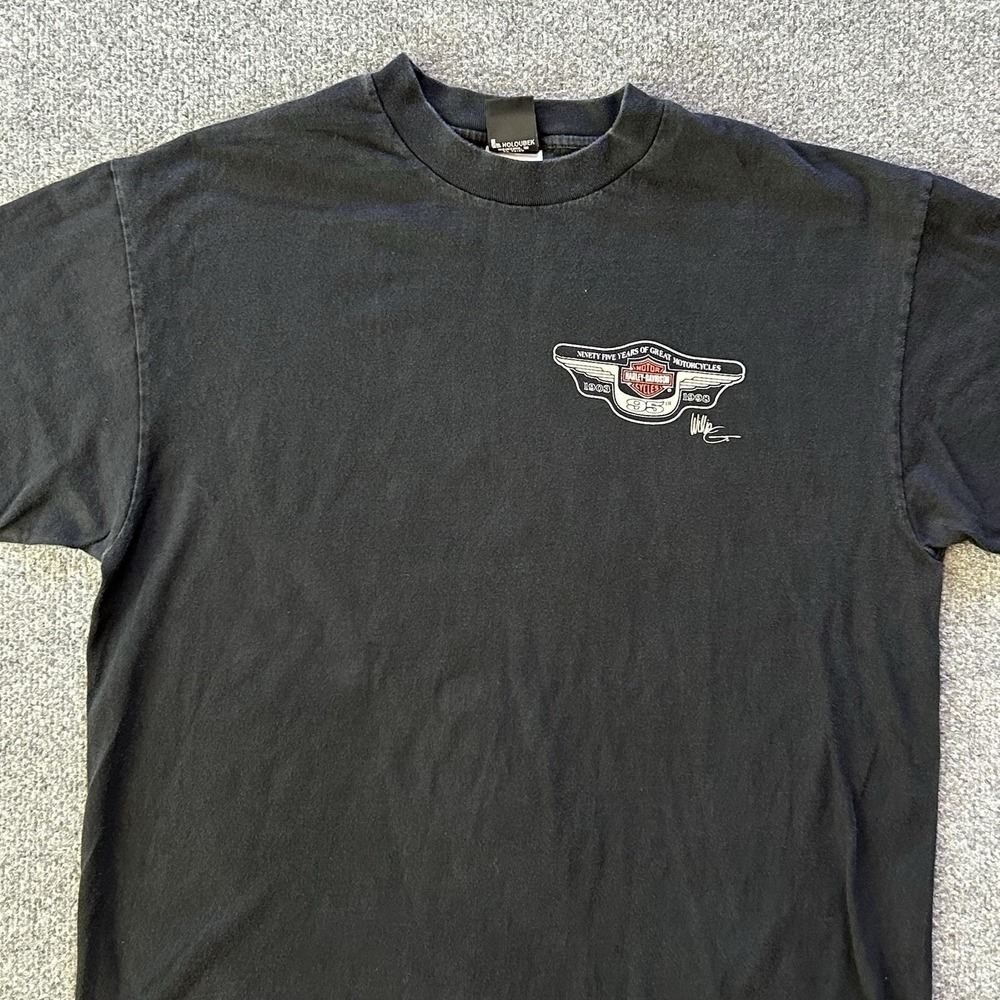 Vintage Harley-Davidson Shirt Mens XL Black 95th Anniversary Willie Graphic Tee